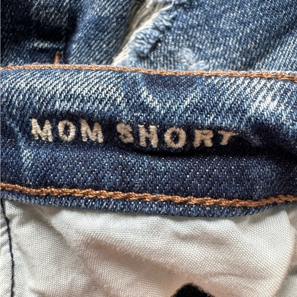 American Eagle Distressed Dark Wash Denim Mom shorts - Picture 4 of 6